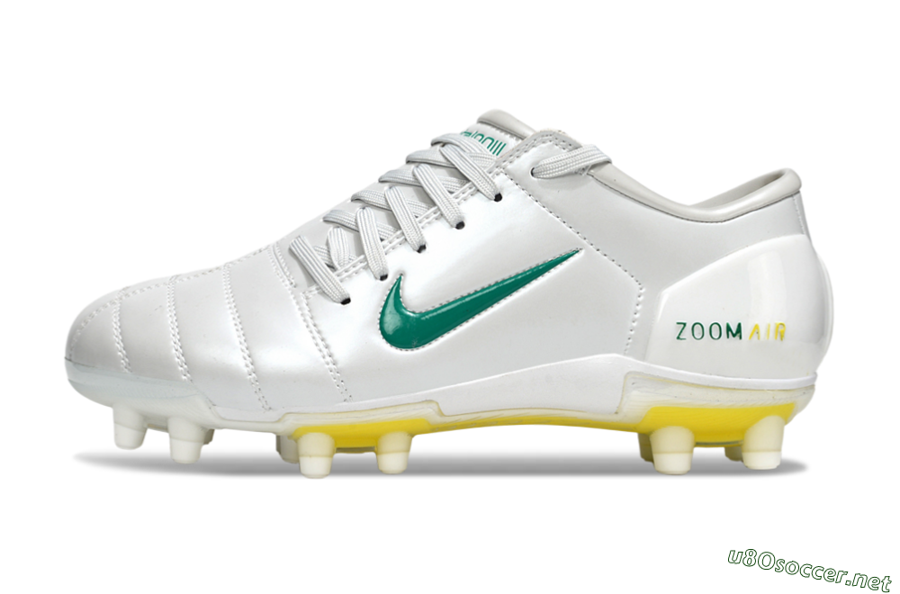 Men's Nike Air Zoom Total 90 III FG Football Boots - White/Green/Yellow 0