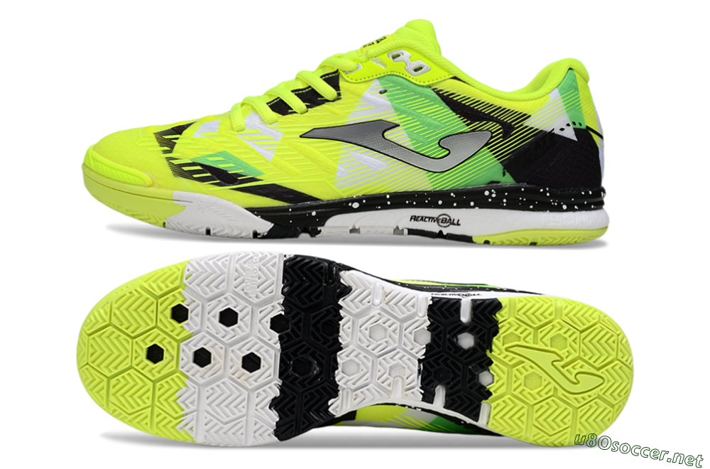 Men's Joma Top Flex IC Football Shoes - Yellow/Silver/Black 1