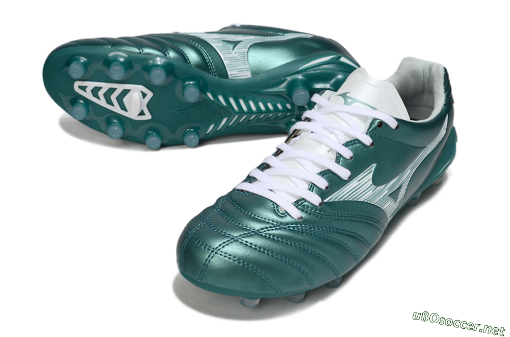Men's Mizuno Morelia Neo 4 FG Football Boots - Green/White 3