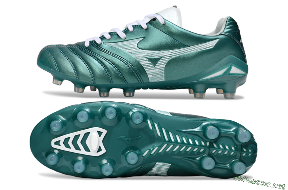 Men's Mizuno Morelia Neo 4 FG Football Boots - Green/White 1