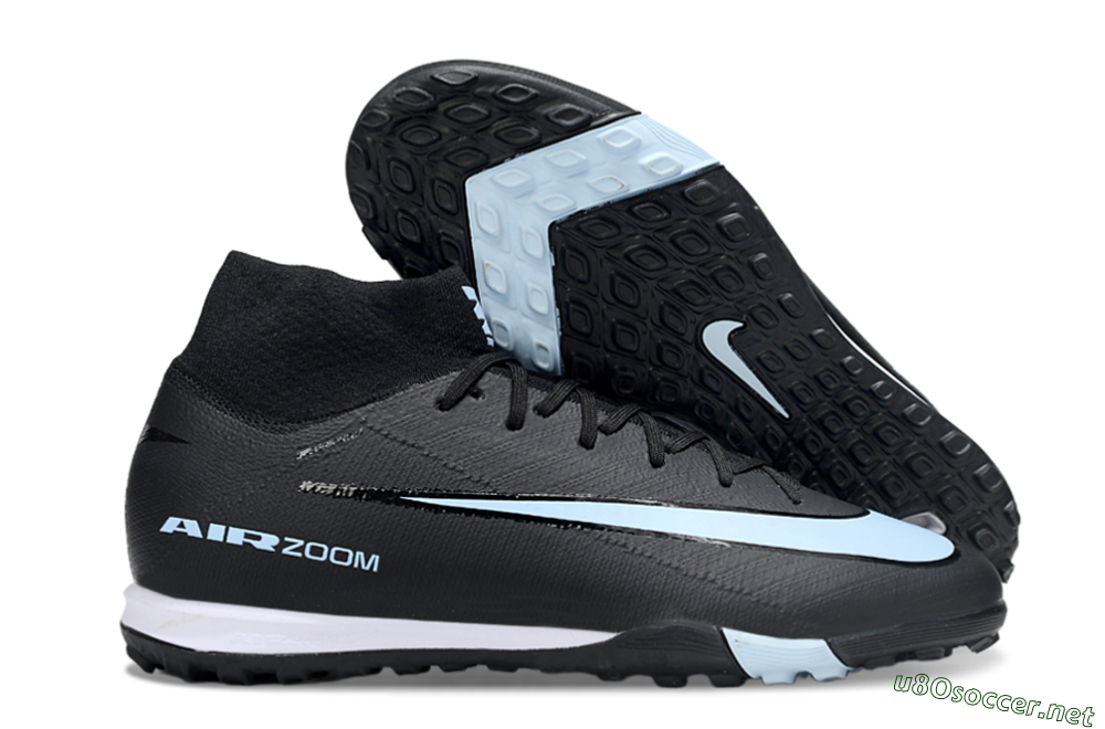 Unisex Nike Air Zoom Mercurial Superfly 10 Elite TF Football Shoes - Black/Jade/White 2