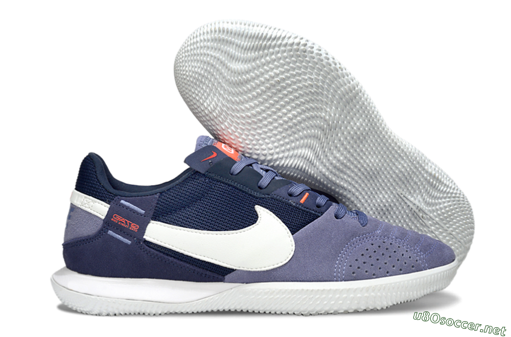 Men's Nike Street Gato IC Football Shoes - Purple/Blue/White 2