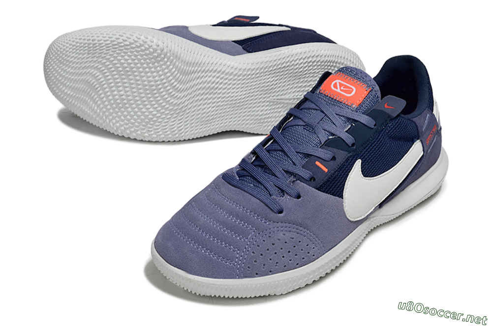 Men's Nike Street Gato IC Football Shoes - Purple/Blue/White 3