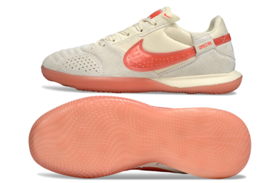 Men's Nike Street Gato IC Football Shoes - Beige/Grey/Red