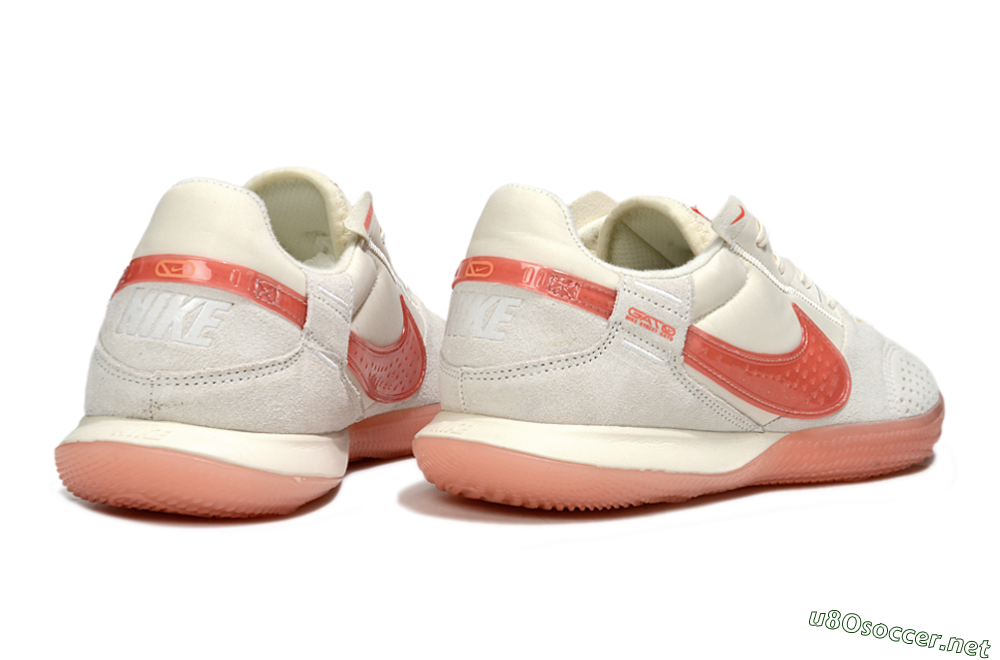 Men's Nike Street Gato IC Football Shoes - Beige/Grey/Red 6