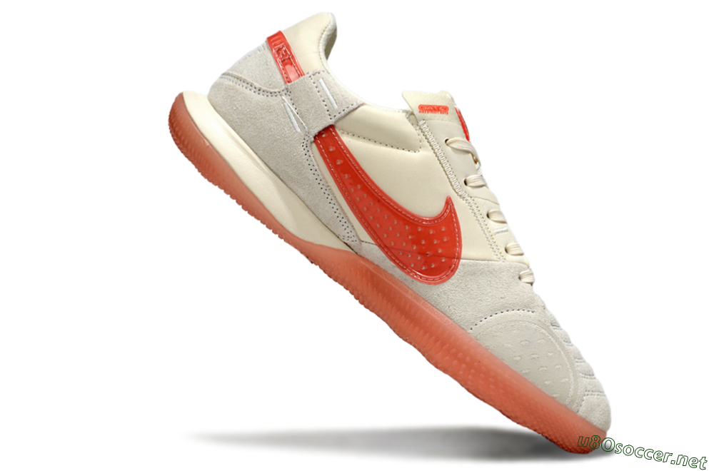 Men's Nike Street Gato IC Football Shoes - Beige/Grey/Red 4