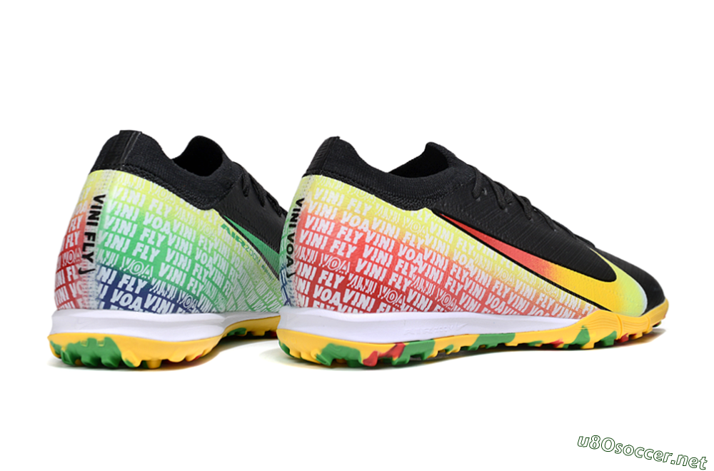 Unisex Nike Air Zoom Mercurial Vapor 16 Elite TF Football Shoes - Black/Yellow/Red 6