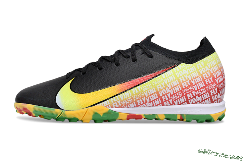Unisex Nike Air Zoom Mercurial Vapor 16 Elite TF Football Shoes - Black/Yellow/Red 0