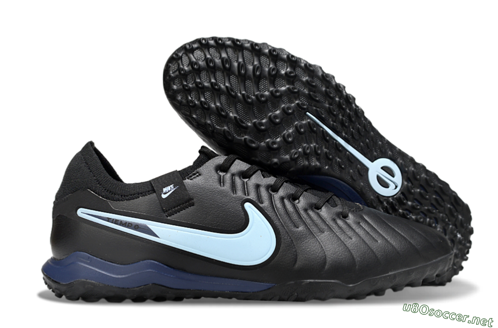 Men's Nike Tiempo Legend 10 Pro TF Football Shoes - Black/Jade/Blue 2