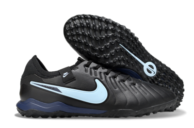 Men's Nike Tiempo Legend 10 Pro TF Football Shoes - Black/Jade/Blue