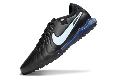 Men's Nike Tiempo Legend 10 Pro TF Football Shoes - Black/Jade/Blue