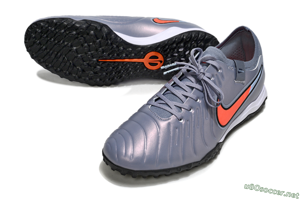 Men's Nike Tiempo Legend 10 Pro TF Football Shoes - Blue/Jade/Red 3
