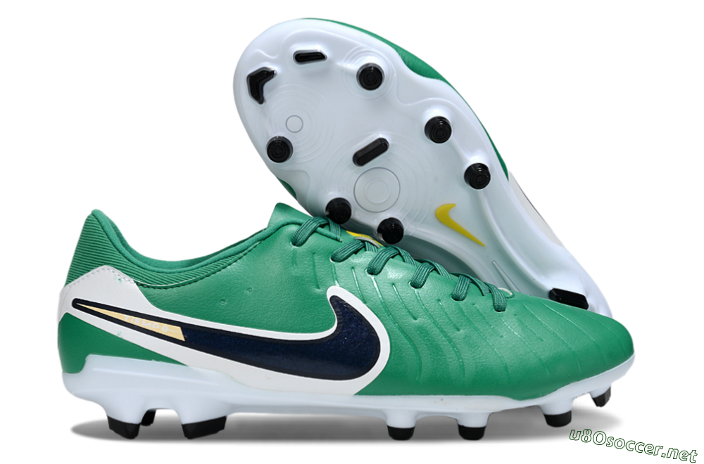 Men's Nike Tiempo Legend 10 Academy FG Football Boots - Green/Blue/Yellow 2