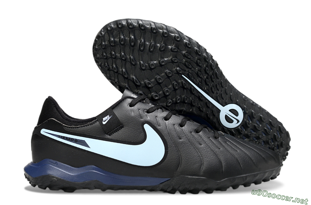 Men's Nike Tiempo Legend 10 Academy TF Football Shoes - Black/Jade 2