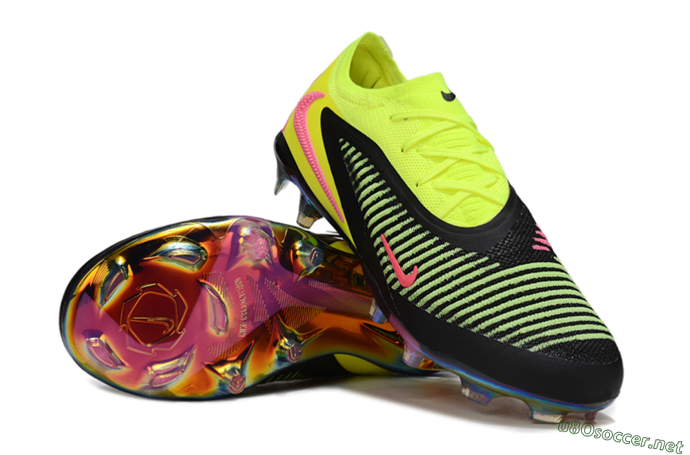 Unisex Nike Phantom 6 Elite Low FG Football Boots - Yellow/Black/Pink 1
