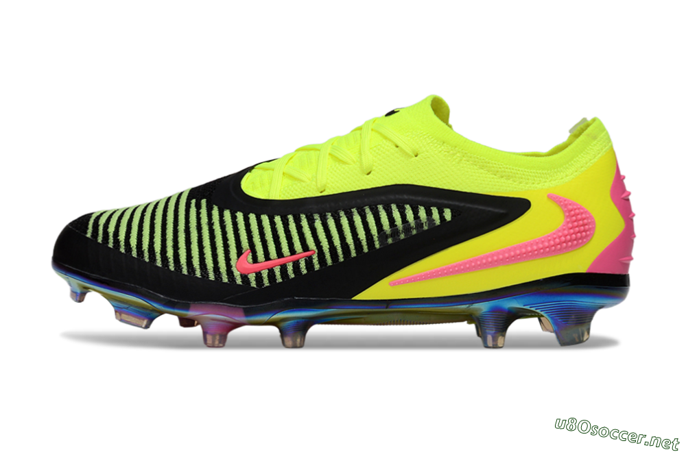 Unisex Nike Phantom 6 Elite Low FG Football Boots - Yellow/Black/Pink 0