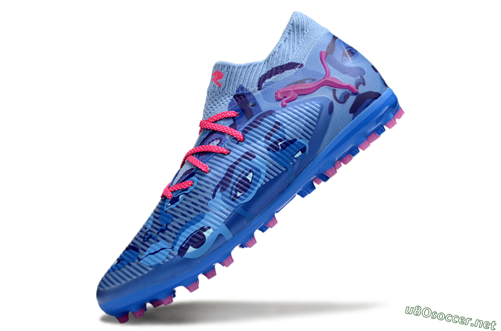 Men's Puma Future 8 Ultimate MG Football Boots - Blue/Pink/Black 5