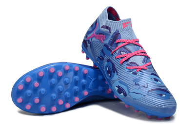 Men's Puma Future 8 Ultimate MG Football Boots - Blue/Pink/Black
