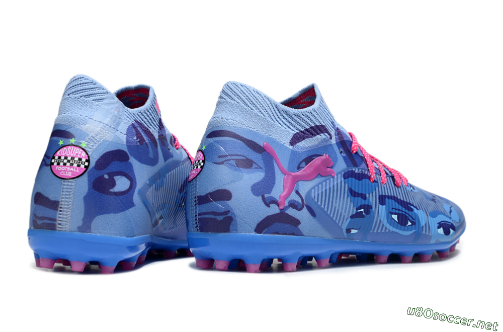 Men's Puma Future 8 Ultimate MG Football Boots - Blue/Pink/Black 6