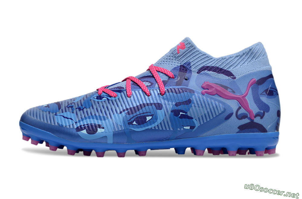 Men's Puma Future 8 Ultimate MG Football Boots - Blue/Pink/Black 0