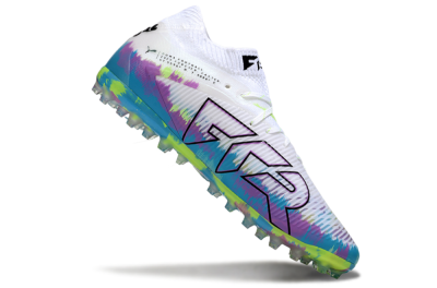 Men's Puma Future 8 Ultimate MG Football Boots - White/Blue/Yellow