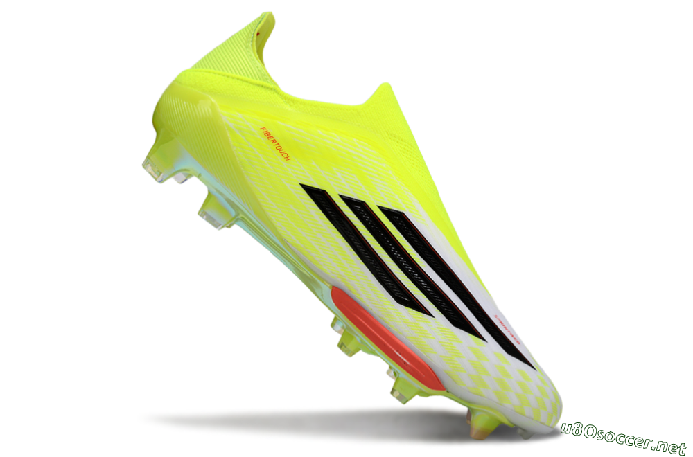 Men's Adidas F50+ Elite Lightstrike Pro Laceless FG Football Boots - Yellow/Black/Red 4