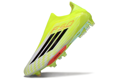 Men's Adidas F50+ Elite Lightstrike Pro Laceless FG Football Boots - Yellow/Black/Red