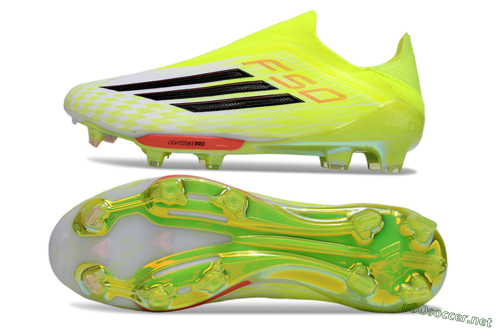 Men's Adidas F50+ Elite Lightstrike Pro Laceless FG Football Boots - Yellow/Black/Red 1