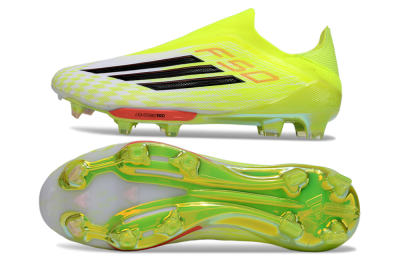 Men's Adidas F50+ Elite Lightstrike Pro Laceless FG Football Boots - Yellow/Black/Red