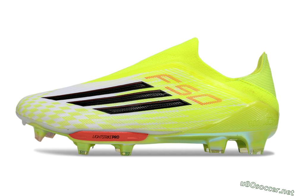 Men's Adidas F50+ Elite Lightstrike Pro Laceless FG Football Boots - Yellow/Black/Red 0