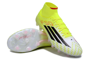Men's Adidas F50+ Elite Mid FG Football Boots - Yellow/Black/Red