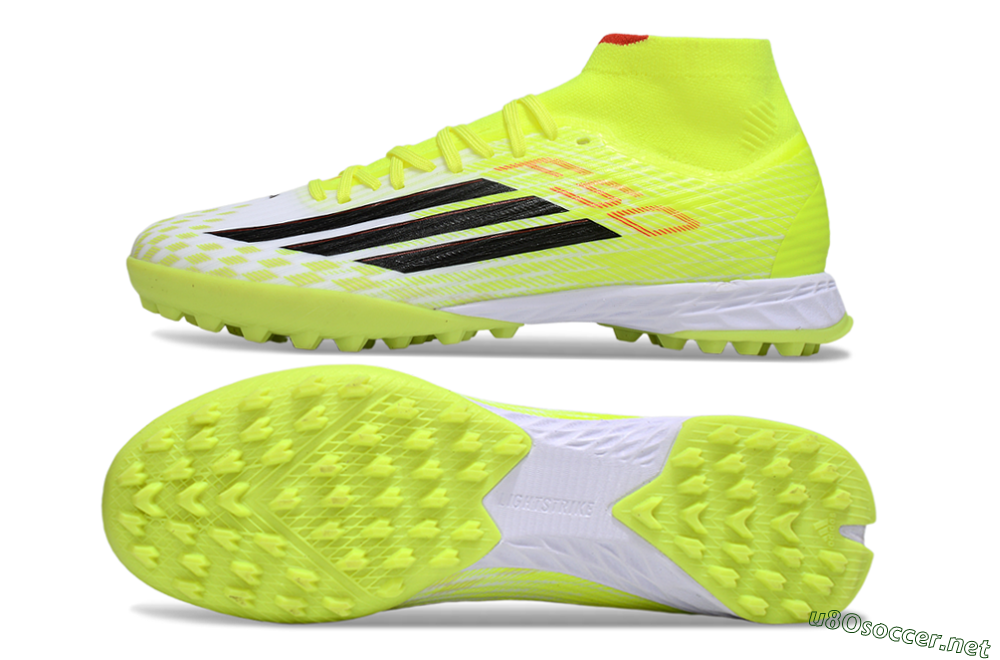 Men's Adidas F50 Elite Mid TF Football Shoes - Yellow/Black/Red 1