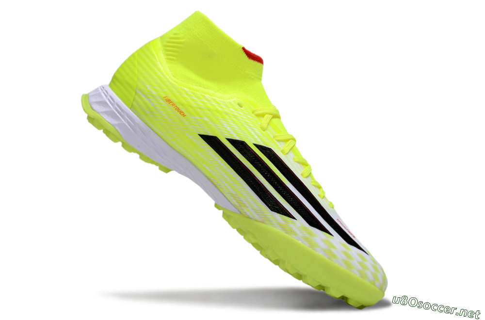 Men's Adidas F50 Elite Mid TF Football Shoes - Yellow/Black/Red 4