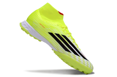 Men's Adidas F50 Elite Mid TF Football Shoes - Yellow/Black/Red