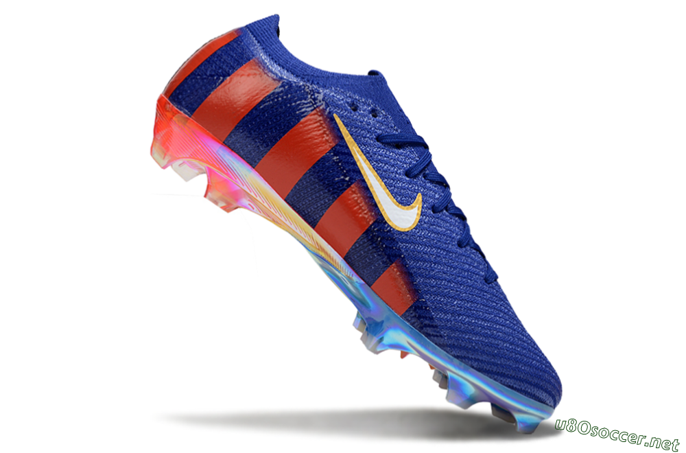 Men's Nike Air Zoom Mercurial Vapor 16 Elite FG Football Boots - Blue/Red/Gold 4