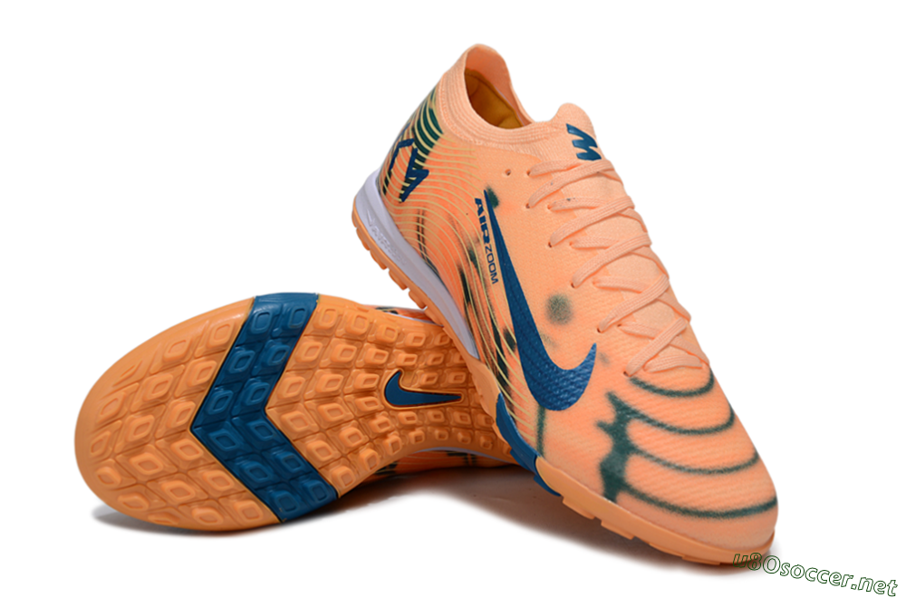 Unisex Nike Air Zoom Mercurial Vapor 16 Elite TF Football Shoes - Pink/Blue/Yellow 3