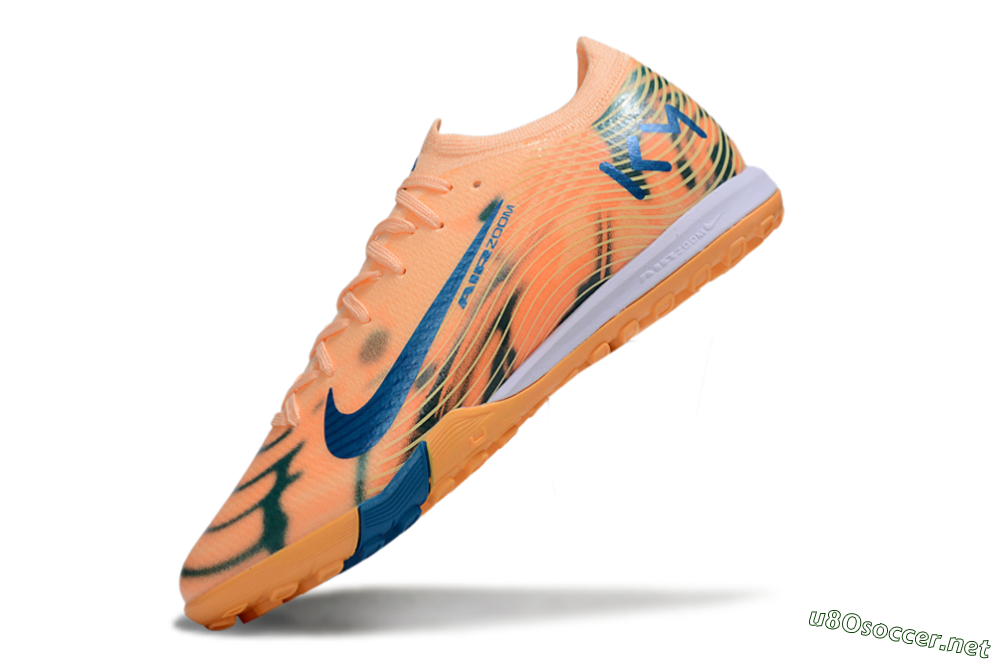 Unisex Nike Air Zoom Mercurial Vapor 16 Elite TF Football Shoes - Pink/Blue/Yellow 5