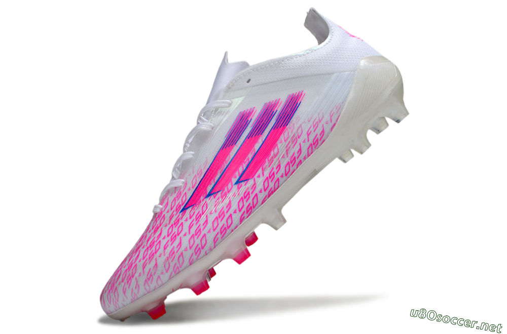 Men's Adidas F50 Pro FG Football Boots - White/Pink/Blue 5