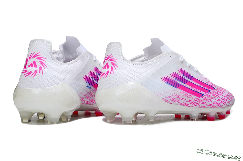 Men's Adidas F50 Pro FG Football Boots - White/Pink/Blue 6