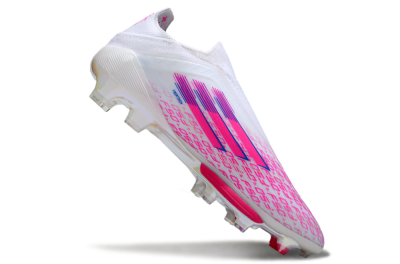 Men's Adidas F50+ Elite Lightstrike Pro FG Football Boots - White/Pink/Blue