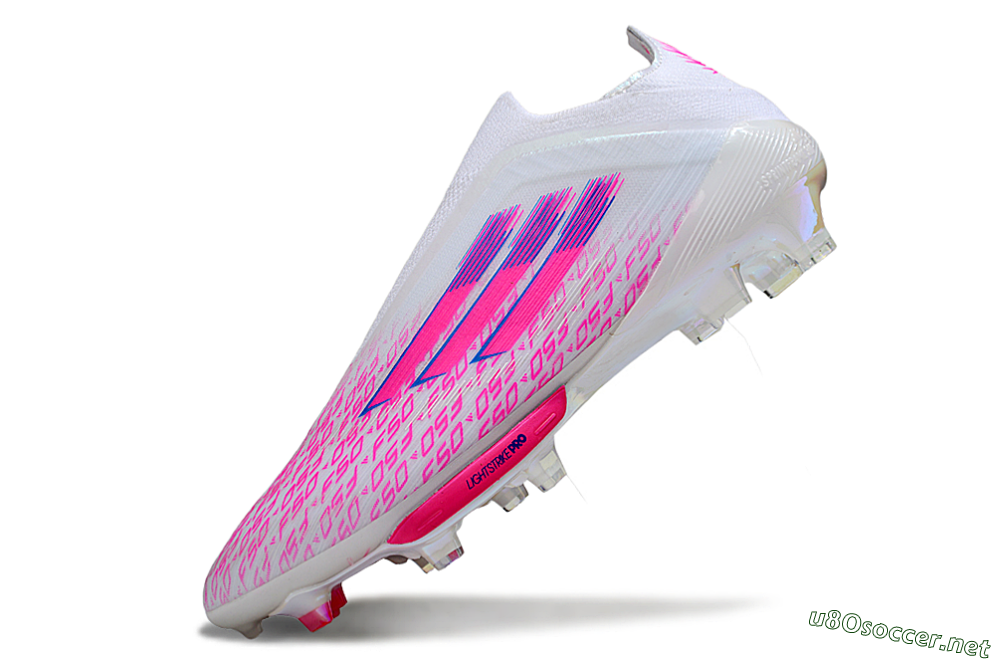 Men's Adidas F50+ Elite Lightstrike Pro FG Football Boots - White/Pink/Blue 5