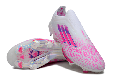 Men's Adidas F50+ Elite Lightstrike Pro FG Football Boots - White/Pink/Blue