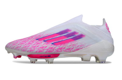 Men's Adidas F50+ Elite Lightstrike Pro FG Football Boots - White/Pink/Blue