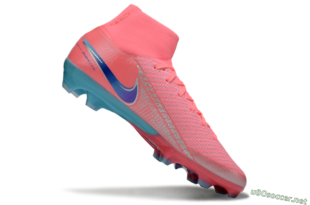 Unisex Nike Air Zoom Mercurial Superfly 10 Elite FG Football Boots - Pink/Silver/Blue 4
