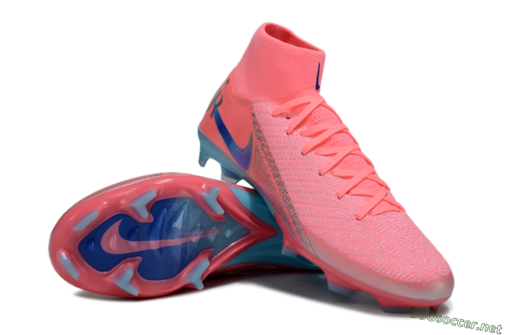 Unisex Nike Air Zoom Mercurial Superfly 10 Elite FG Football Boots - Pink/Silver/Blue 3