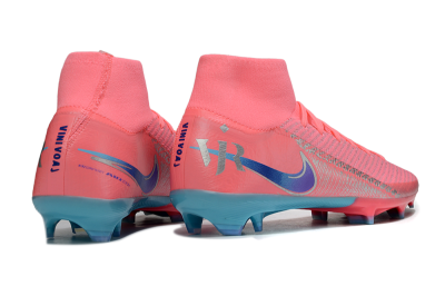 Unisex Nike Air Zoom Mercurial Superfly 10 Elite FG Football Boots - Pink/Silver/Blue