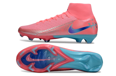 Unisex Nike Air Zoom Mercurial Superfly 10 Elite FG Football Boots - Pink/Silver/Blue