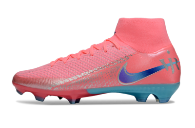 Unisex Nike Air Zoom Mercurial Superfly 10 Elite FG Football Boots - Pink/Silver/Blue