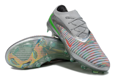 Unisex Nike Phantom 6 Elite Low FG Football Boots - Silver/Red/Yellow