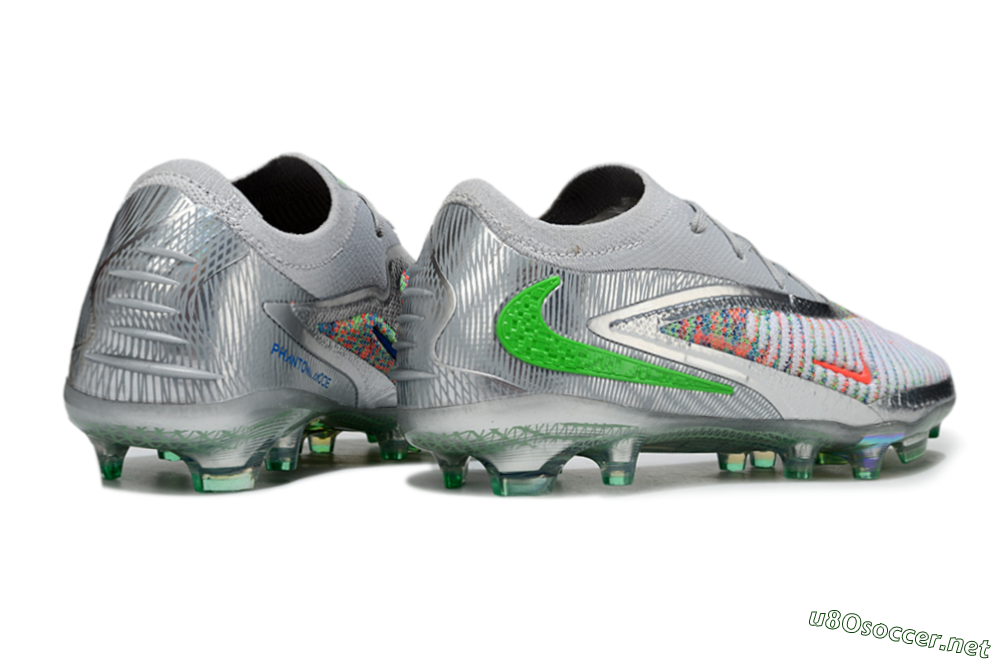 Unisex Nike Phantom 6 Elite Low FG Football Boots - Silver/Red/Yellow 6